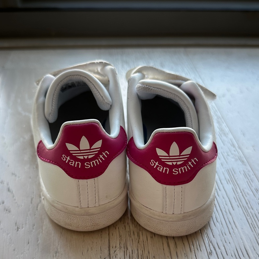 Adidas white and Pink Stan smith sneakers